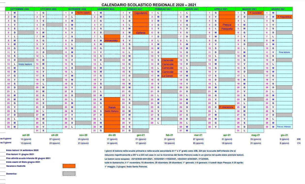 Calendario scolastico