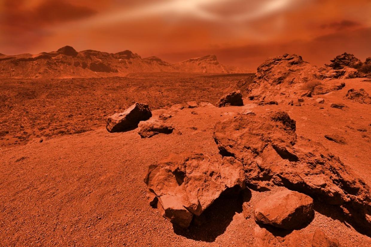 Fantastic martian landscape
