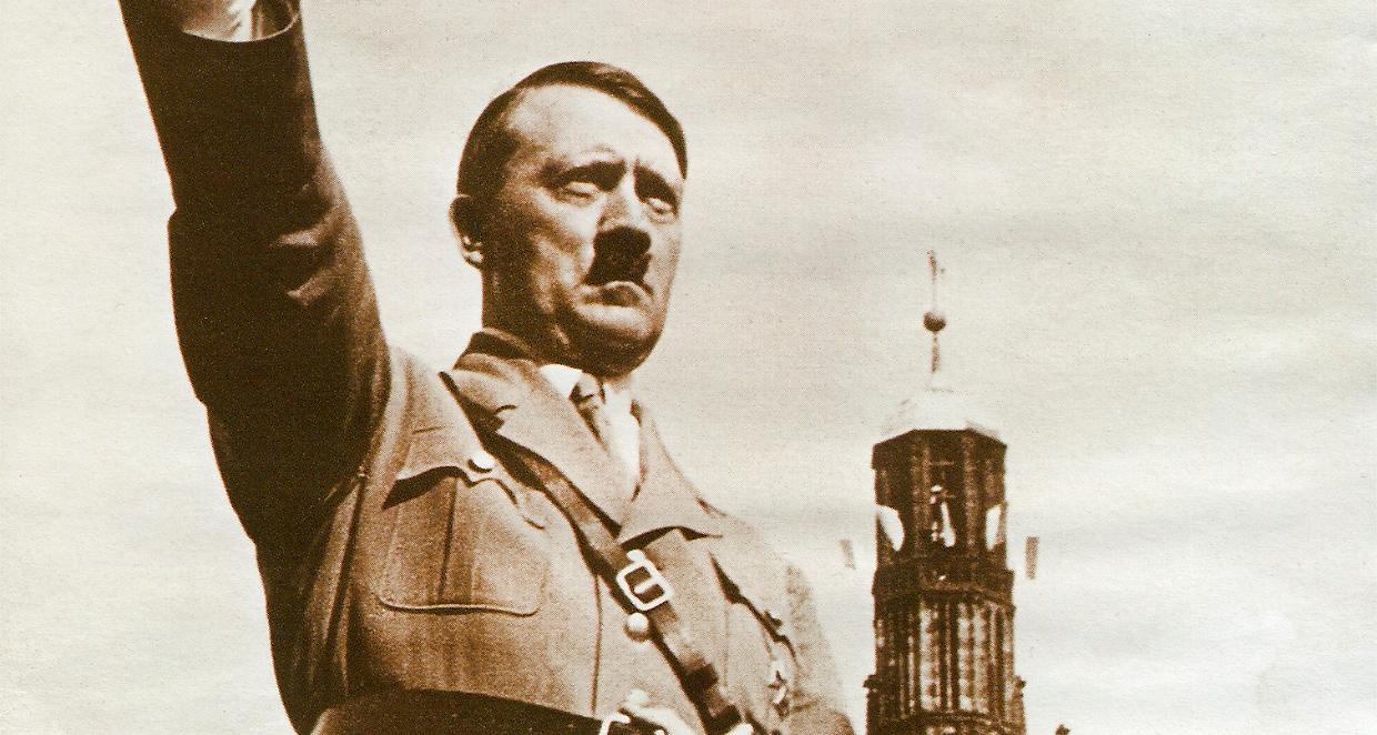 Adolf Hitler saluting in Berlin