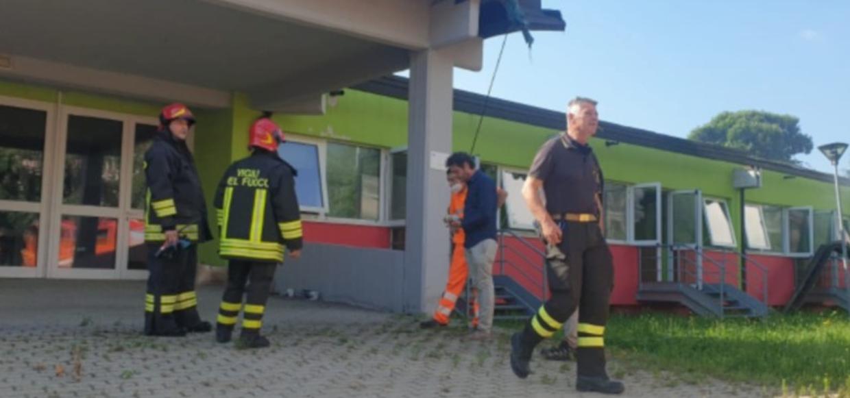 scuola cafasse incendio