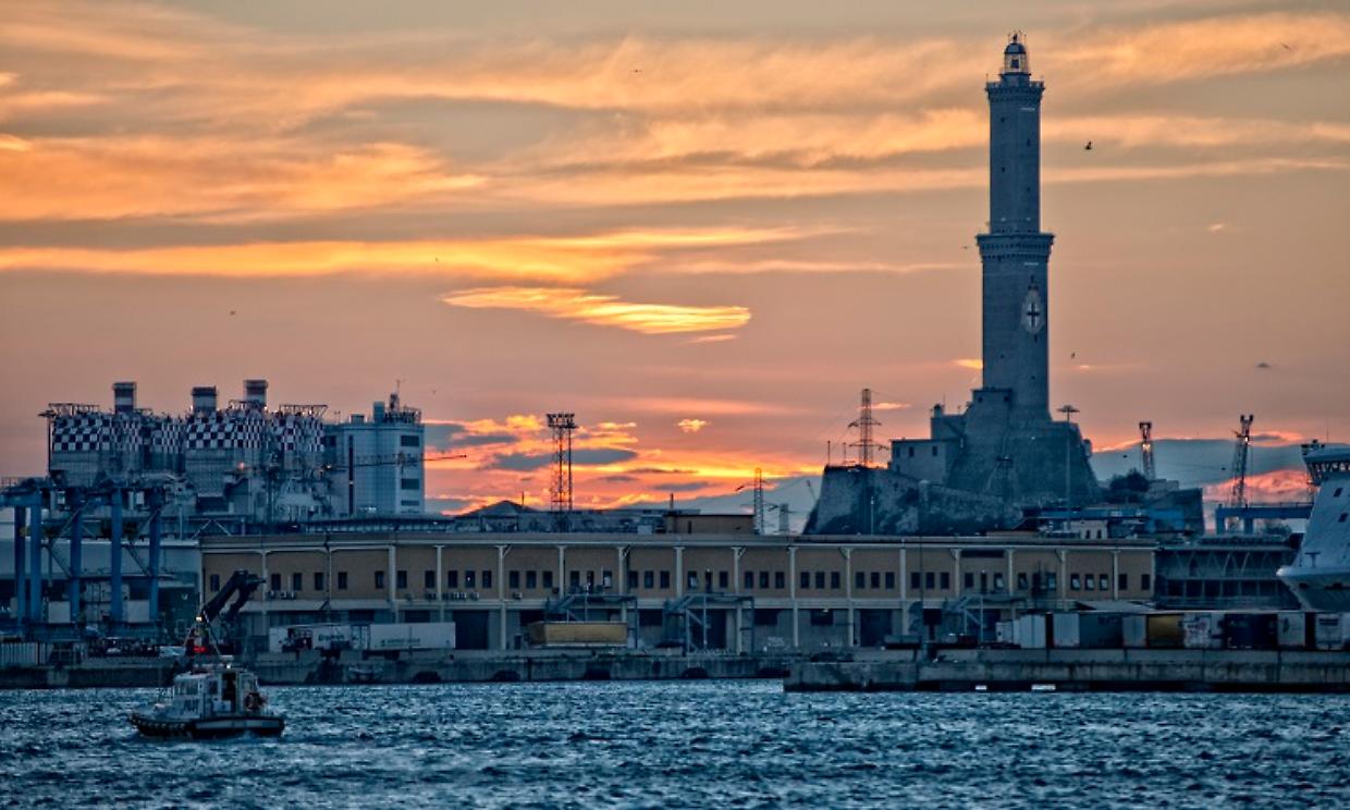 Lightouse Lanterna Genoa town Italy Symbol