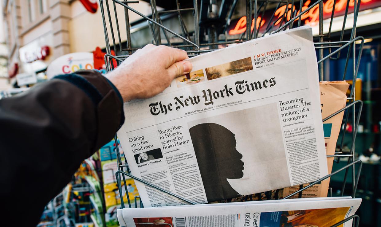 The New York Times and Boko Haram article on cover