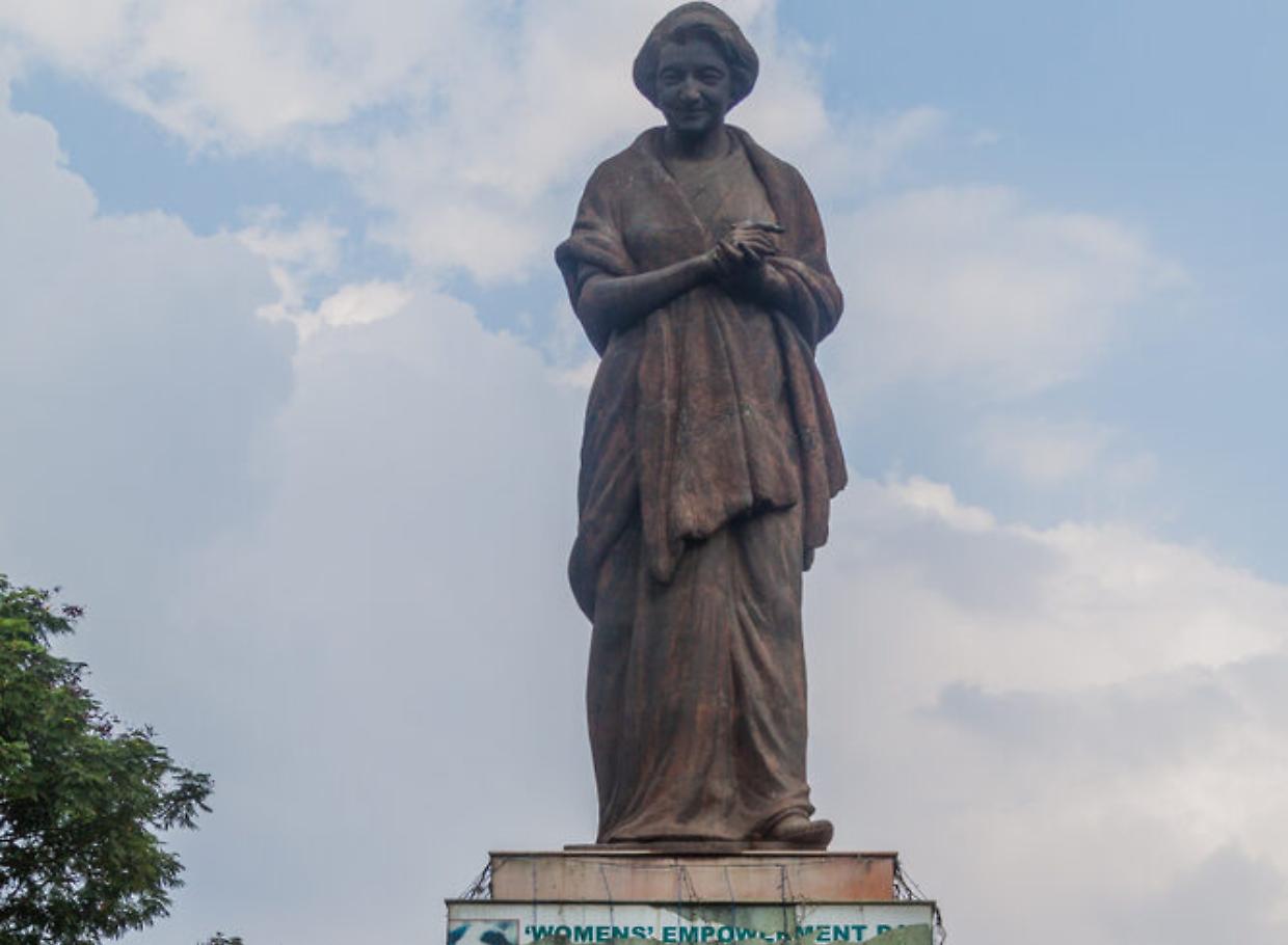 Indira Gandhi monument in Kolkata (Calcutta), India