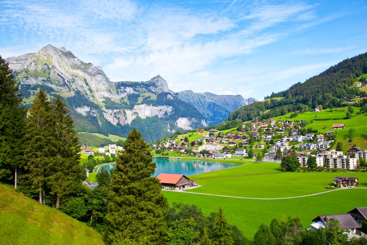 Engelberg village in Switzerland