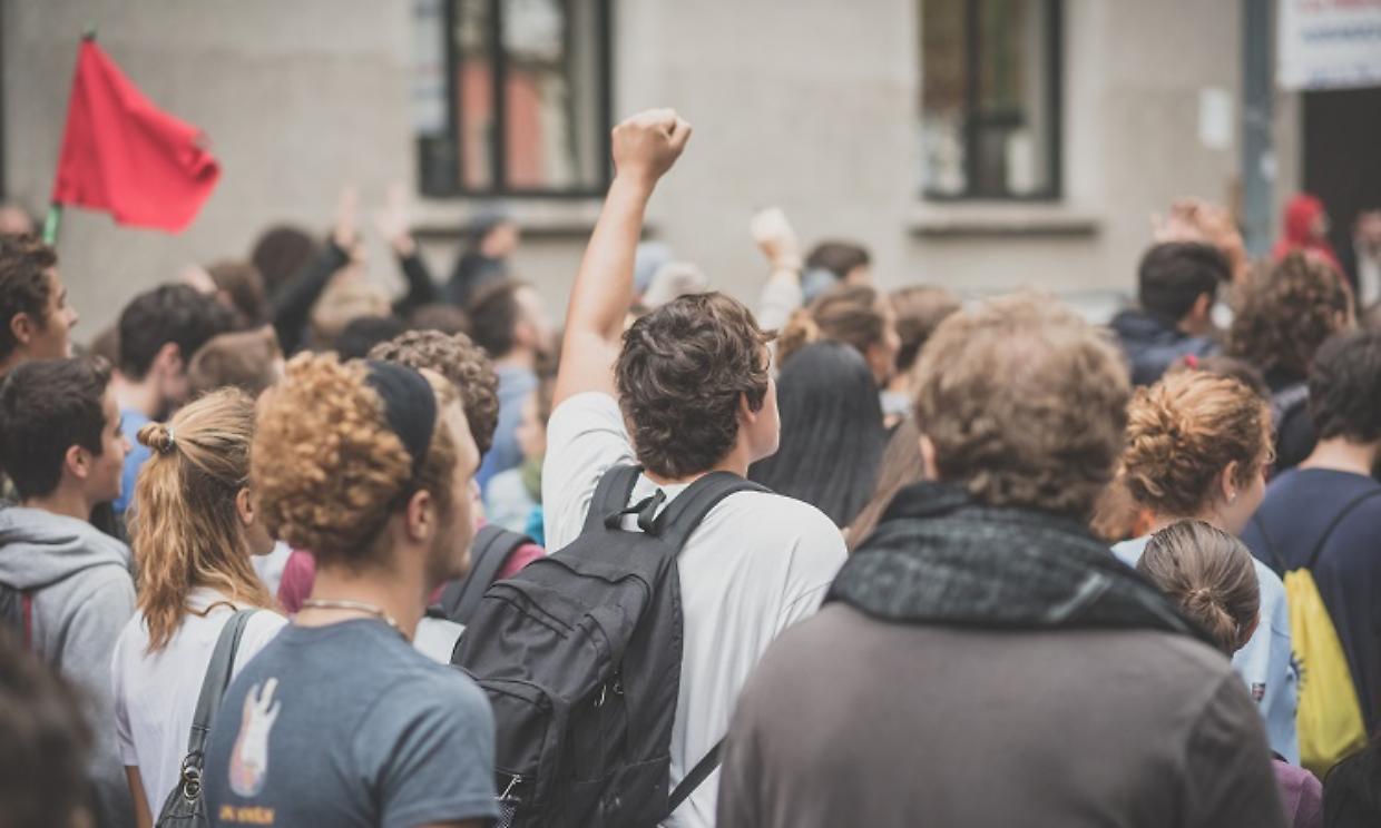 Students manifestation held in Milan on October, 10 2014