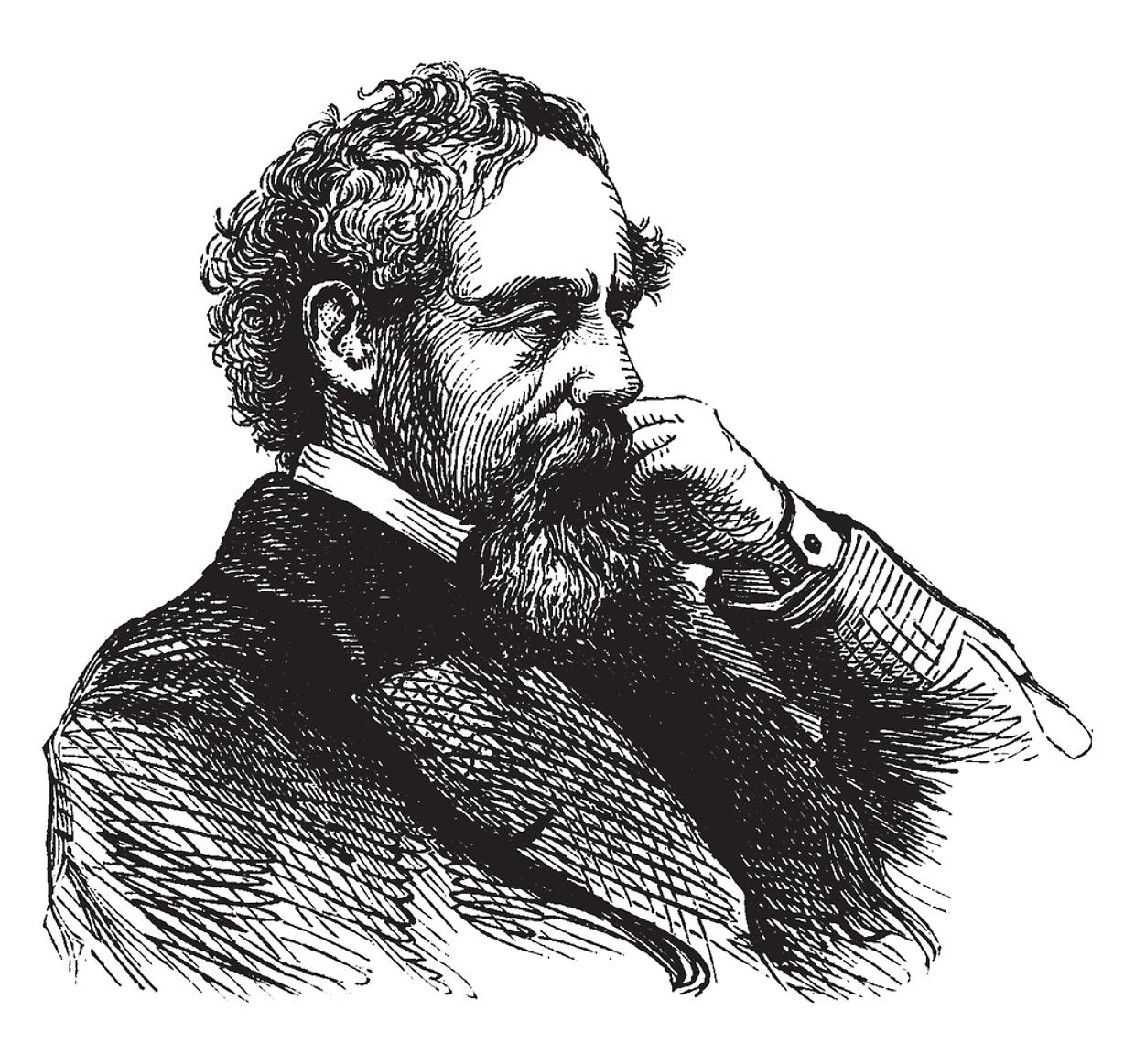 Charles Dickens, vintage illustration