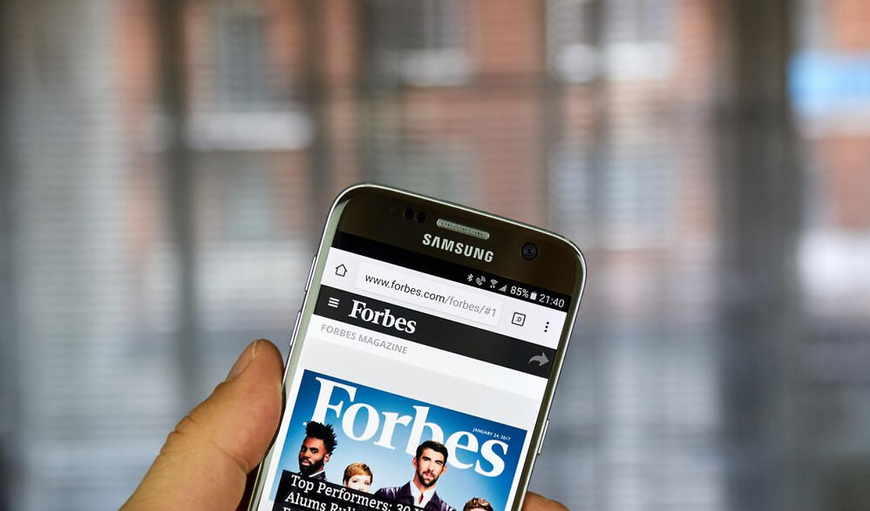Forbes site on Androis pfone.