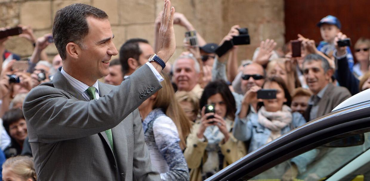 The Spanish royal family attends Easter Mass at the Cathedral of