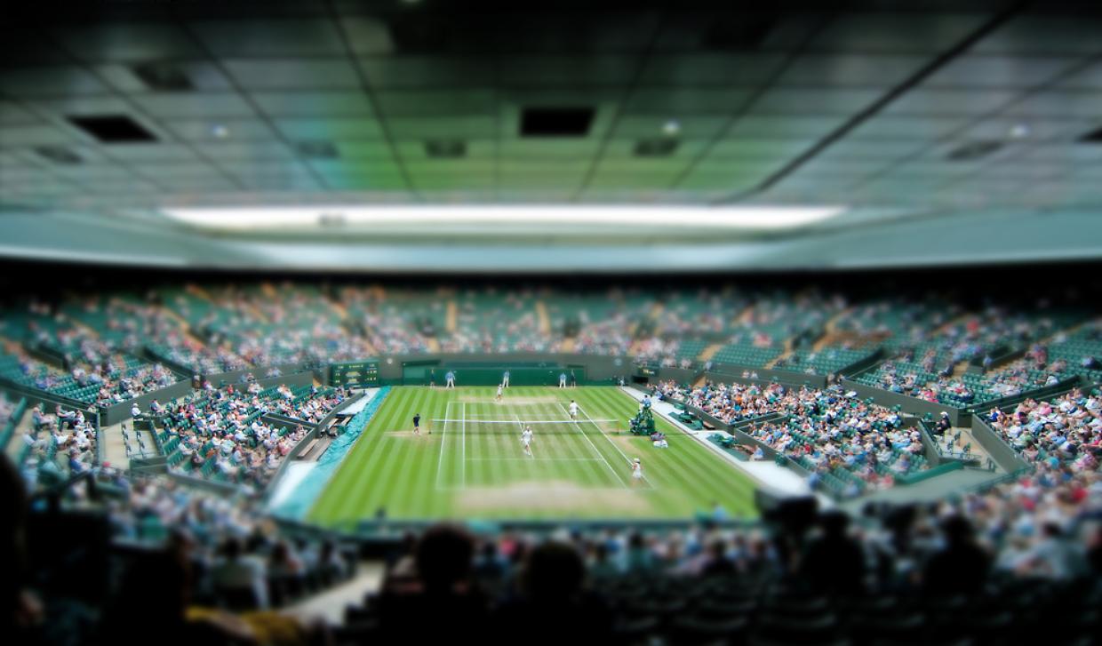 Wimbledon tennis centre court tilt shift
