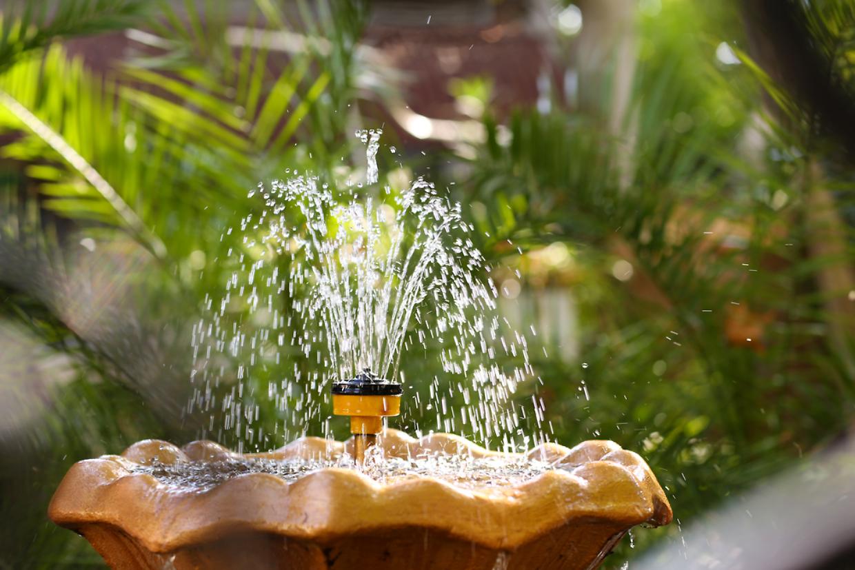 Fountain in garden fontana acqua siccità