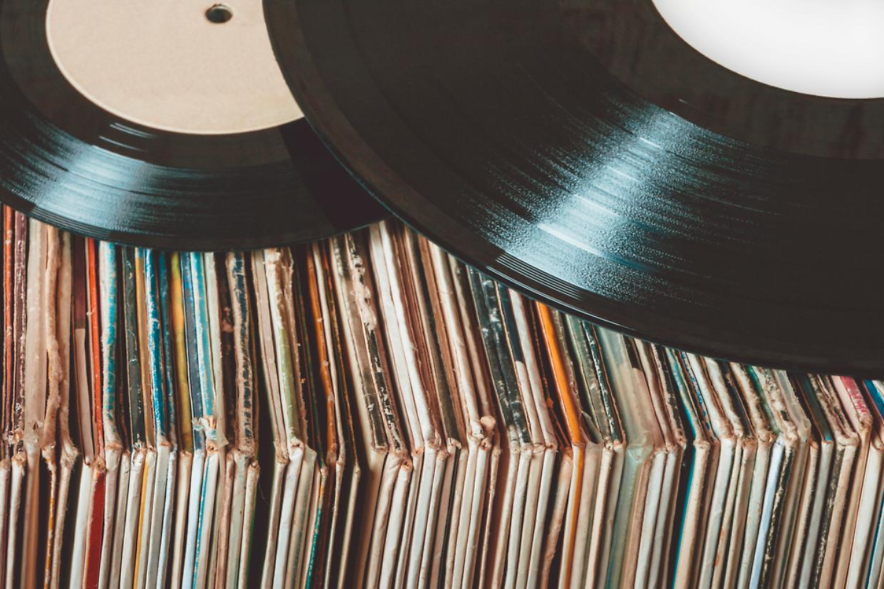 Old vinyl records