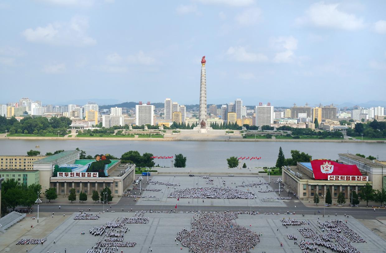 View of the downtown Pyongyang capital of the North Korea