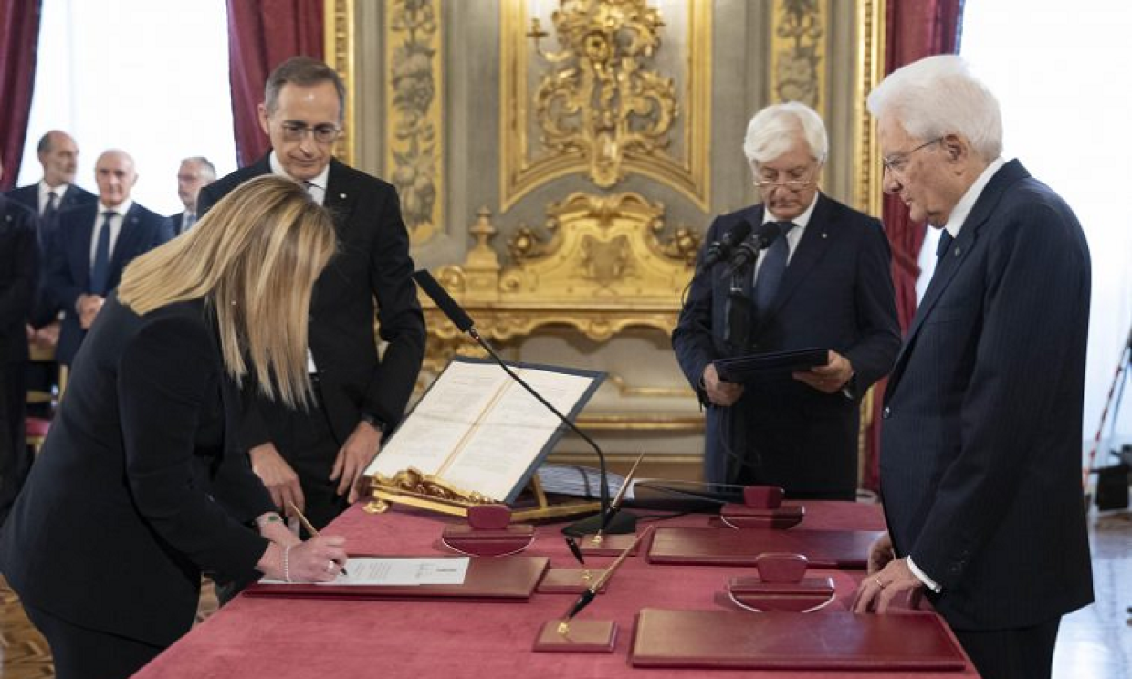 meloni giuramento