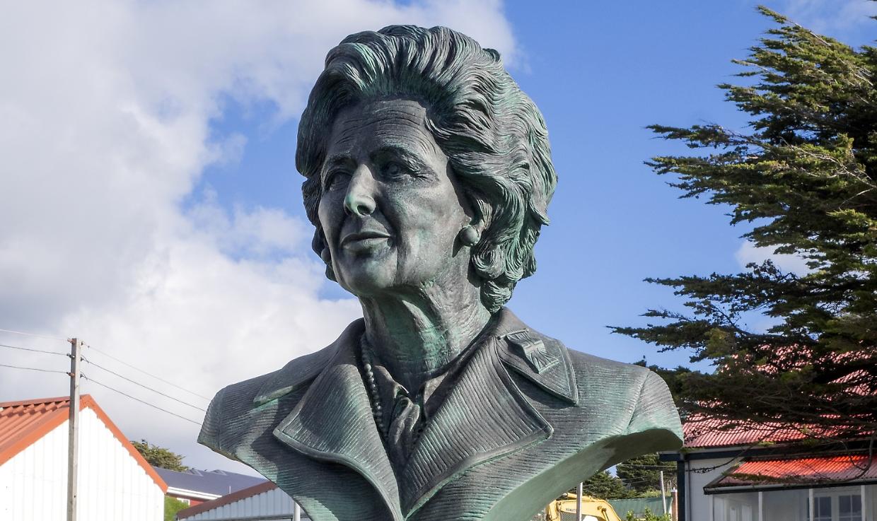STANLEY, FALKLANDS ISLANDS, FEBRUARY 04.2017, Margaret Thatcher bust, Falklands Islands, February 04. 2017
