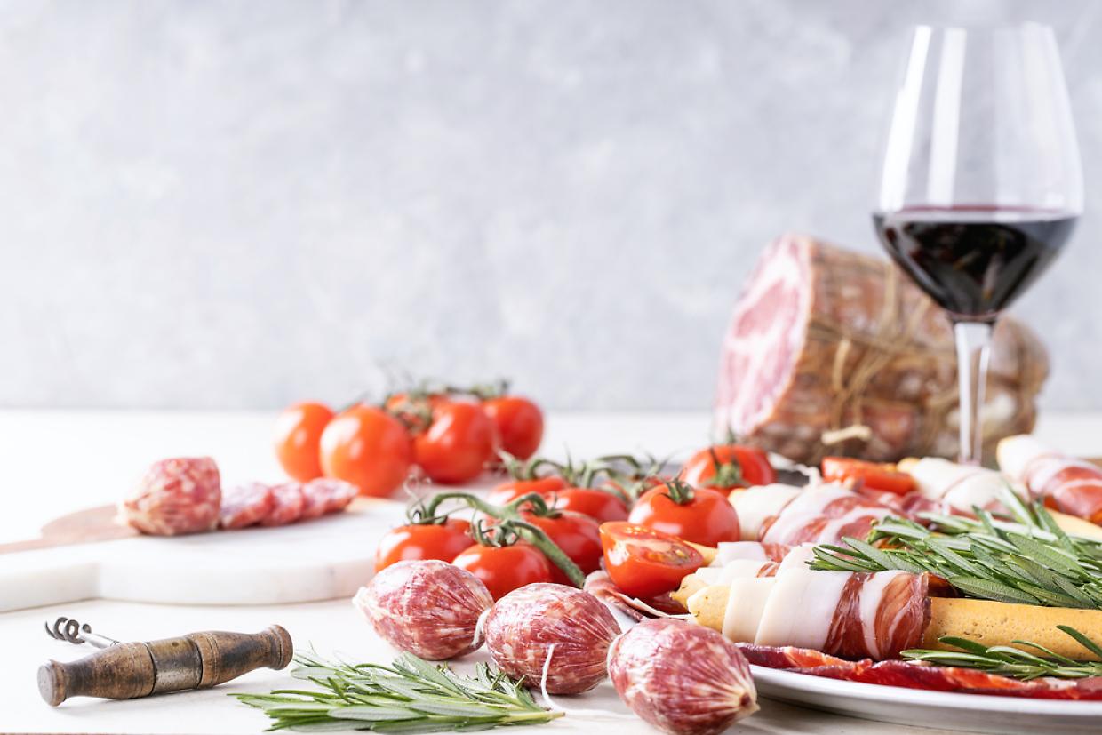 Selection of cured meat
