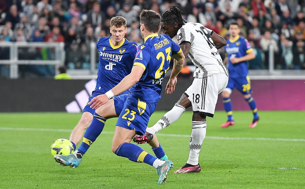 Juve-Verona, decide Kean. Champions a -4
