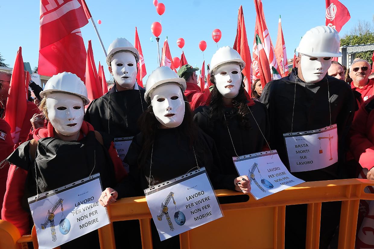 Manifestazione degli edili 