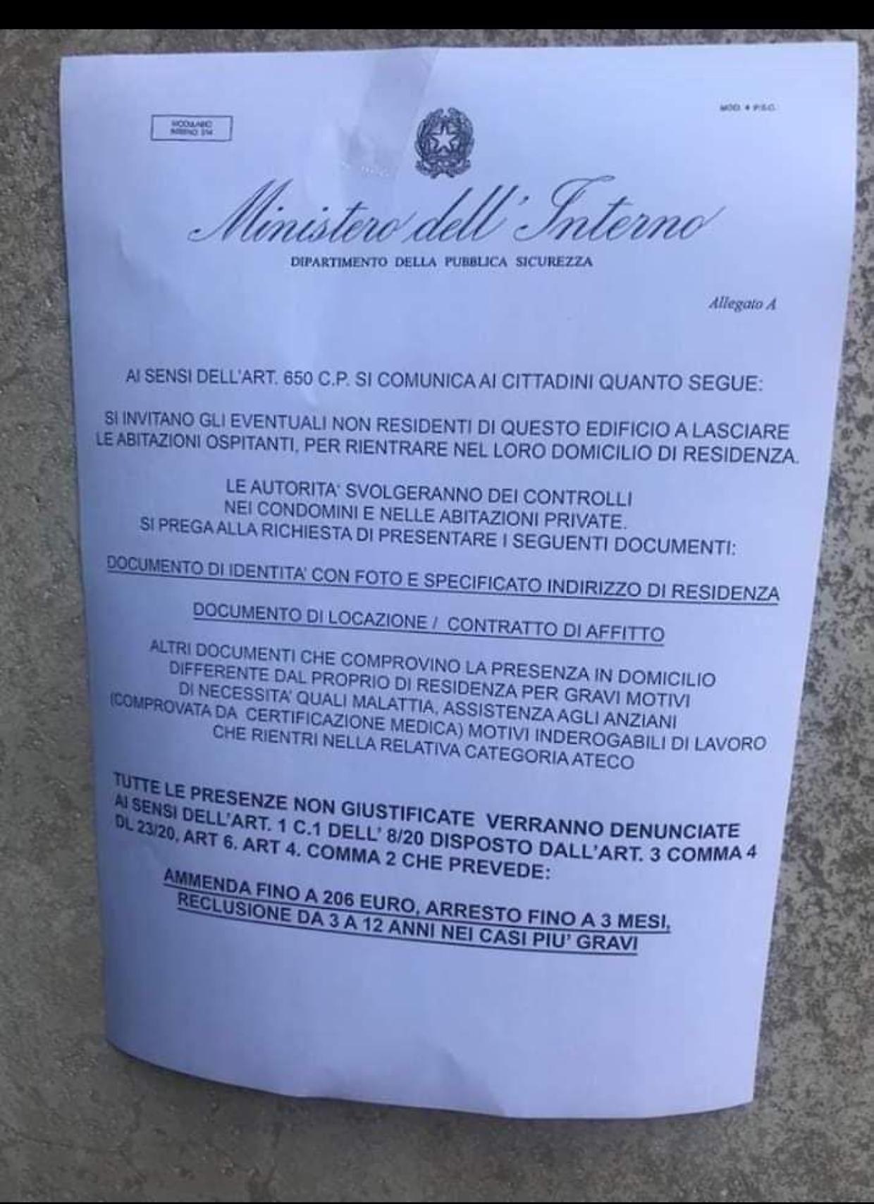 Il falso volantino