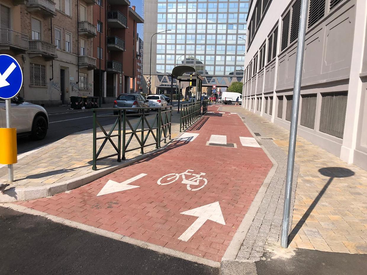 La ciclabile di via Lancia