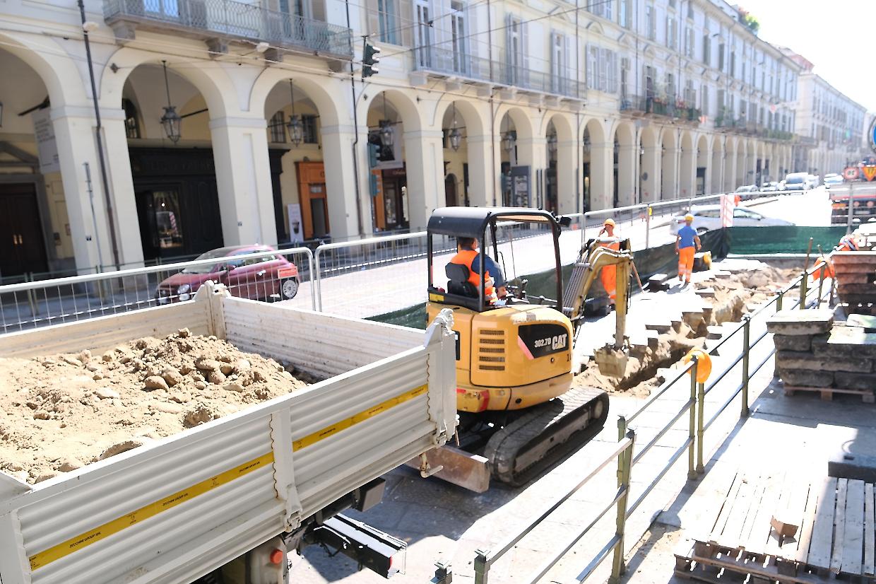 Cantieri in via Po