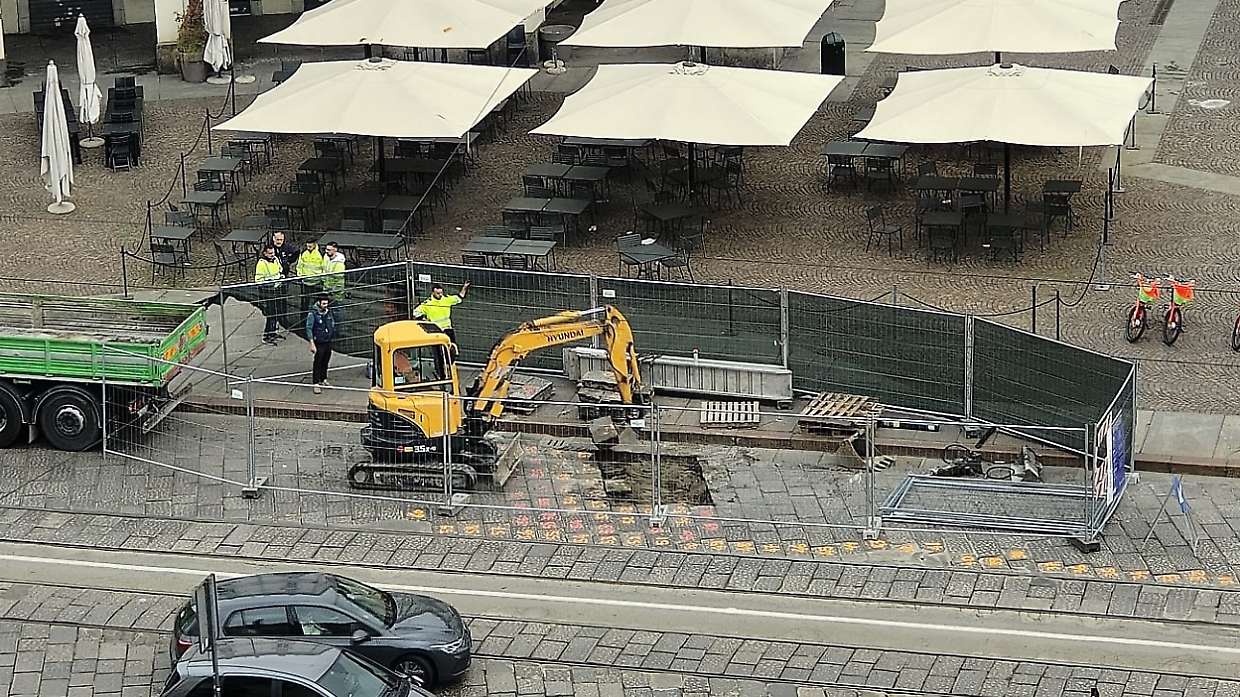 I cantieri si spostano anche in piazza Vittorio Veneto