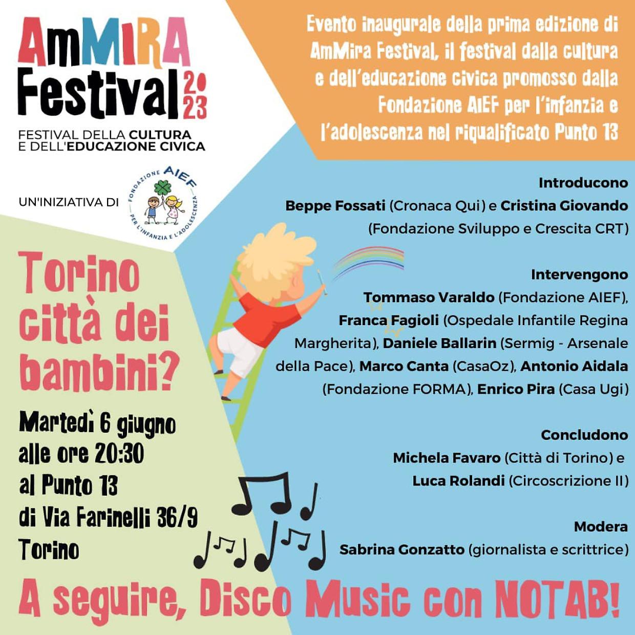 AmMira Festival: la grande inaugurazione per la cultura e l'educazione civica a Torino