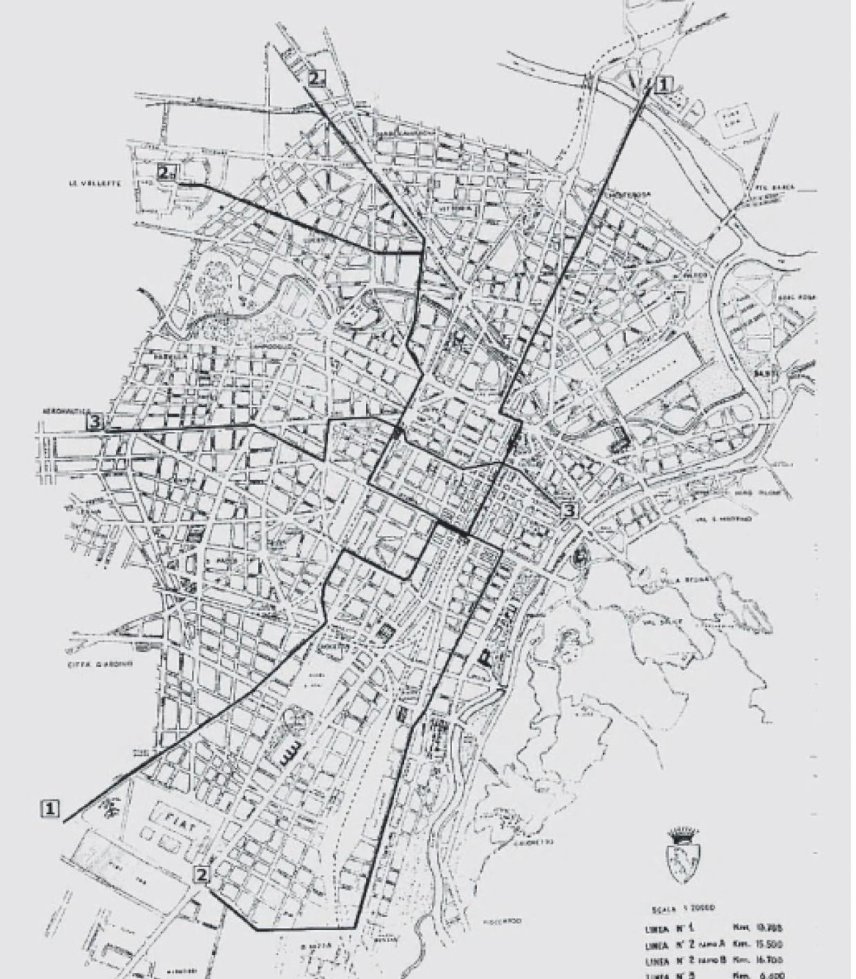 L'autentico progetto delle 3 linee di metropolitana per Torino