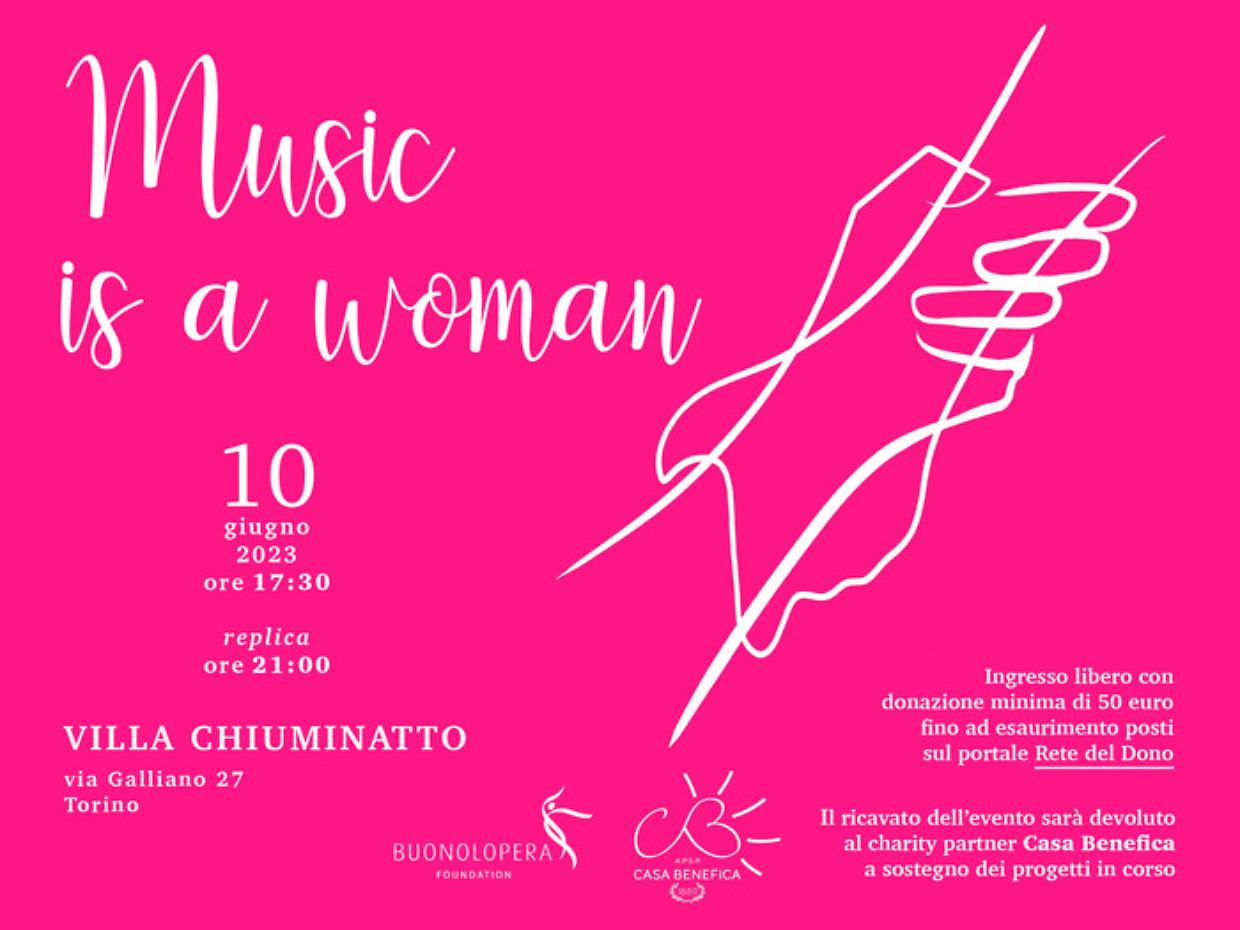 "Music is a woman", uno spettacolo per le donne vittime di violenza