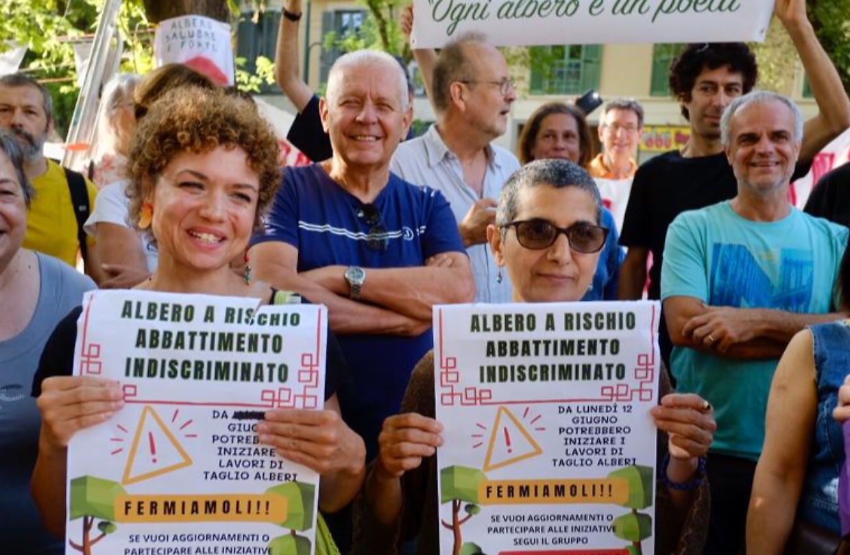 I membri del comitato salviamo gli alberi di corso belgio