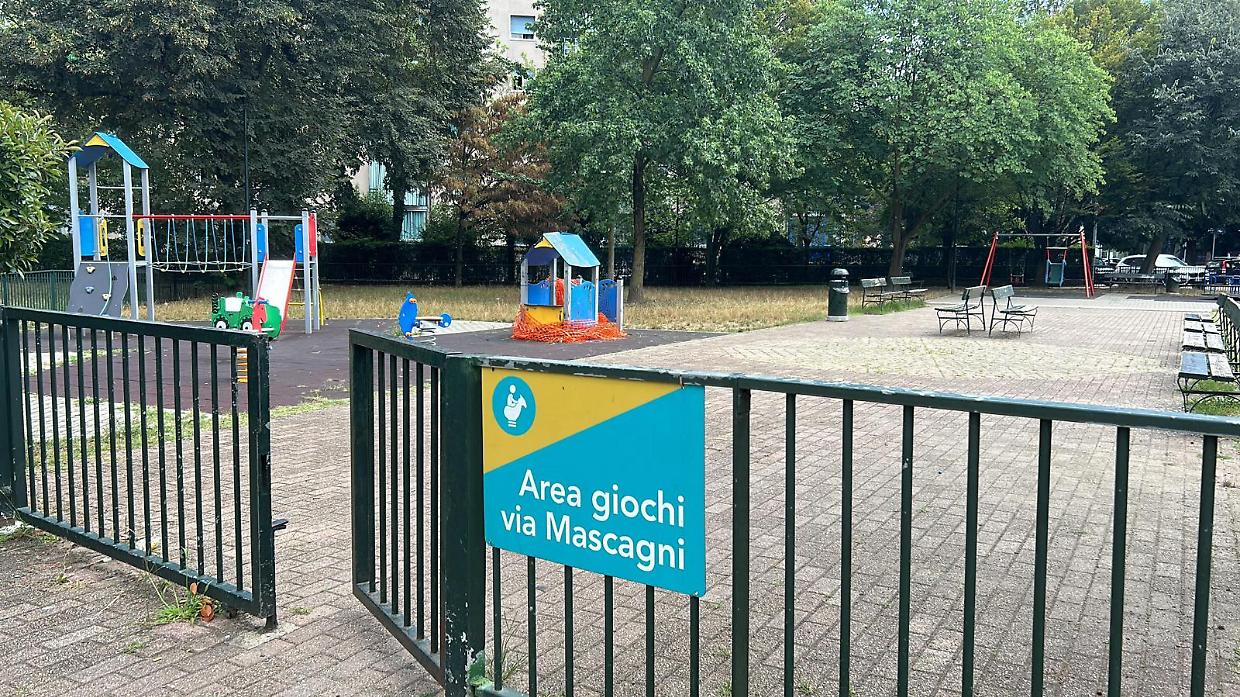 L'area giochi di via Mascagni