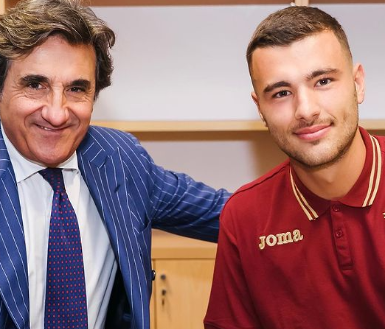 Il presidente del Torino Urbano Cairo e Alessandro Buongiorno