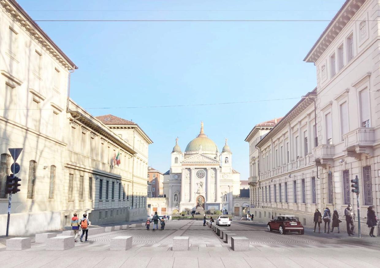 Piazza Maria Ausiliatrice con il nuovo look