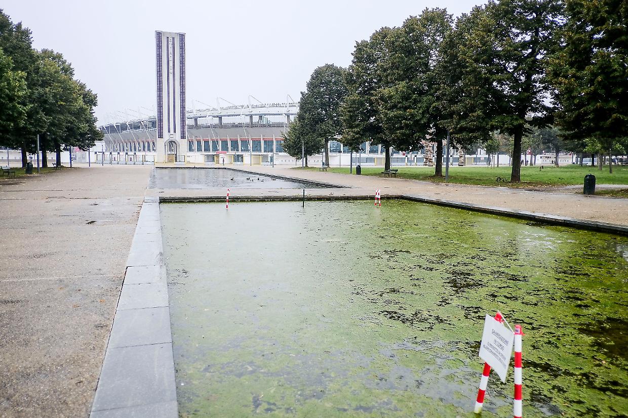 Le condizioni delle fontane di piazza d'Armi