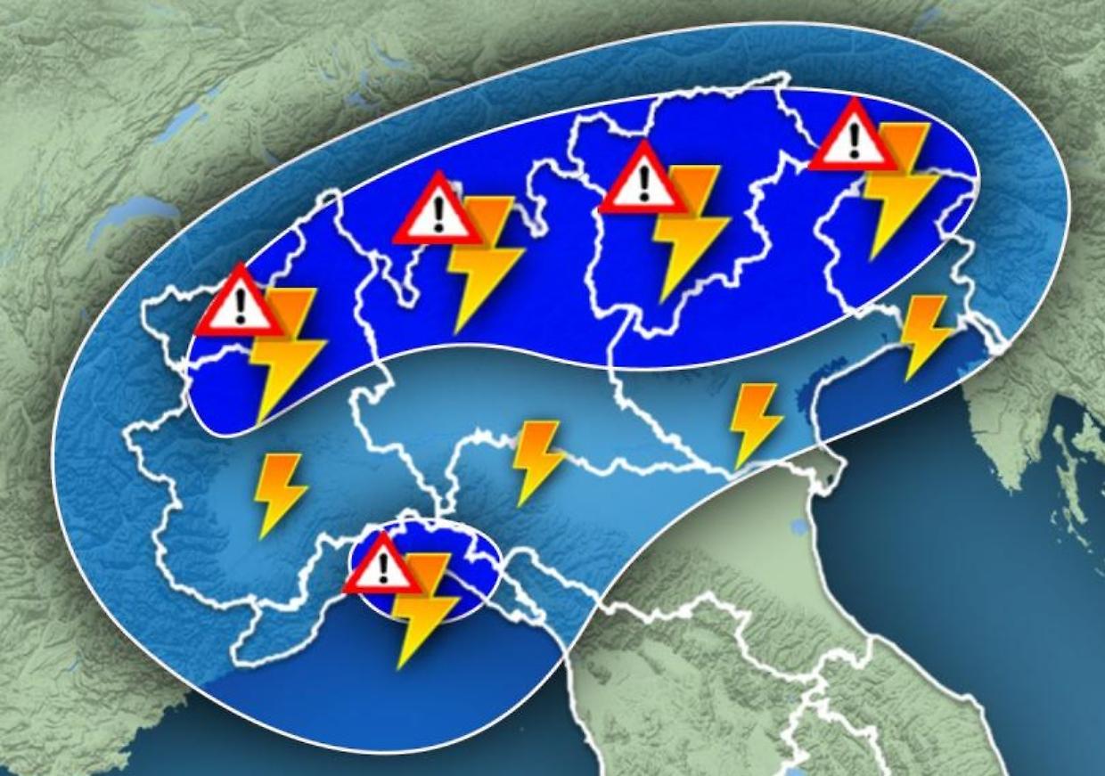 Maltempo, vento e temporali in arrivo in Piemonte: scatta l'allerta gialla