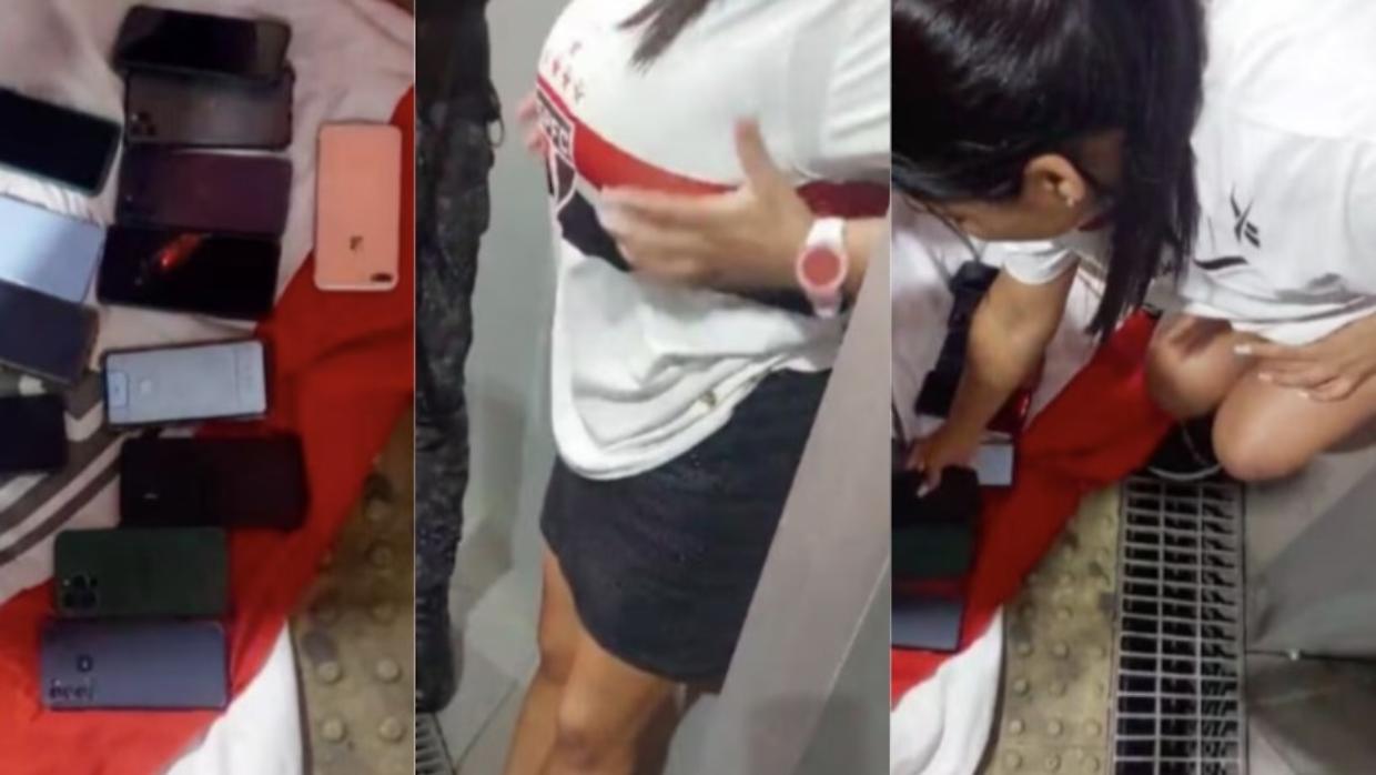 Ppresa la ladra senza pudore : aveva 13 telefoni nel reggiseno (video)