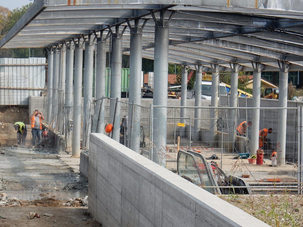 Cantieri in corso nella stazione Rebaudengo