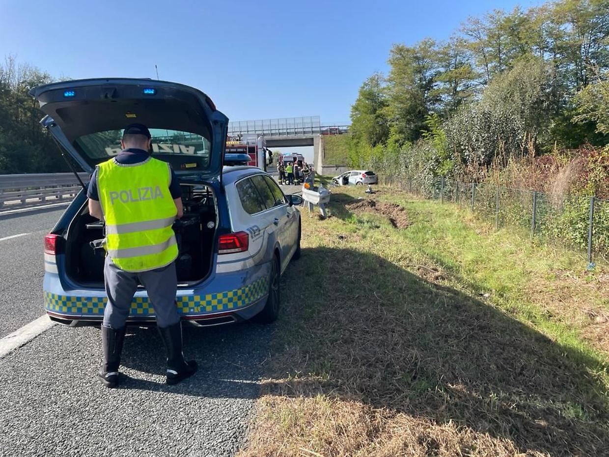 L'incidente sull'A5 tra Volpiano e Settimo
