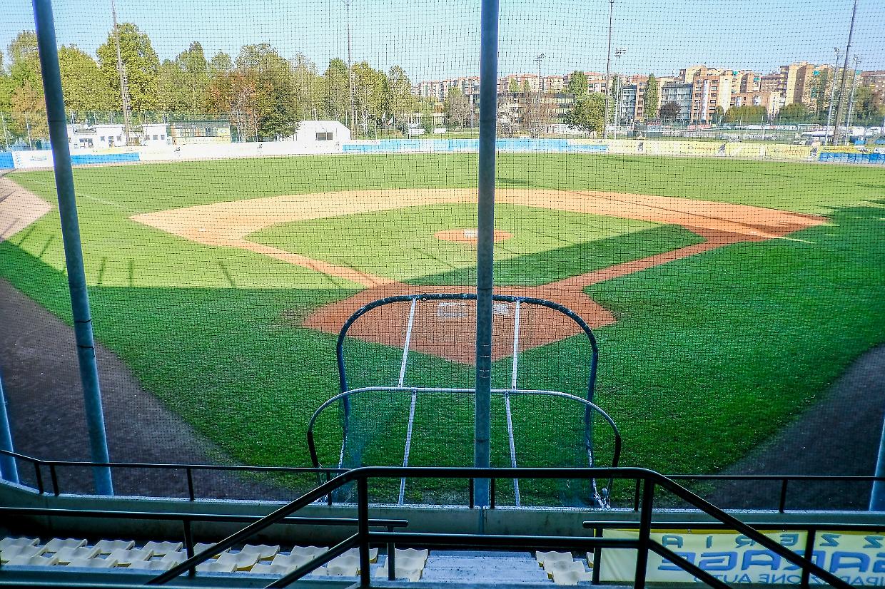 L'impianto del baseball di via Passo Buole