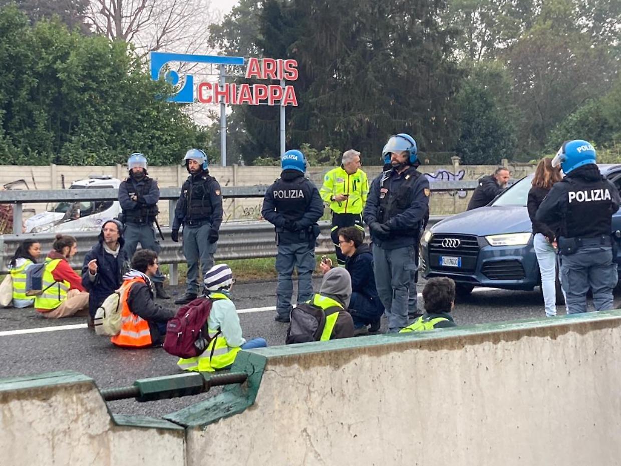 L’azione di protesta 
