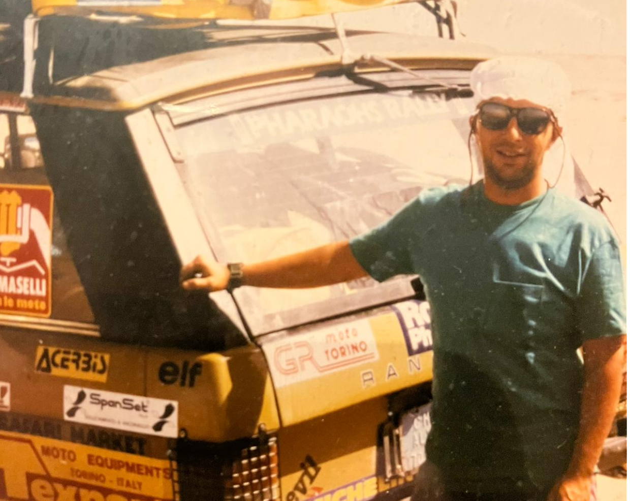 Sandro Mancini ai tempi del Rally dei Faraoni