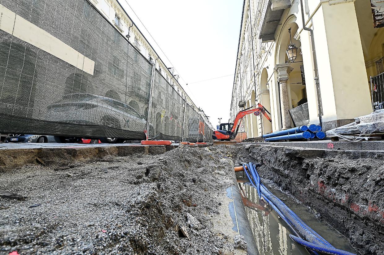 I cantieri in via Po