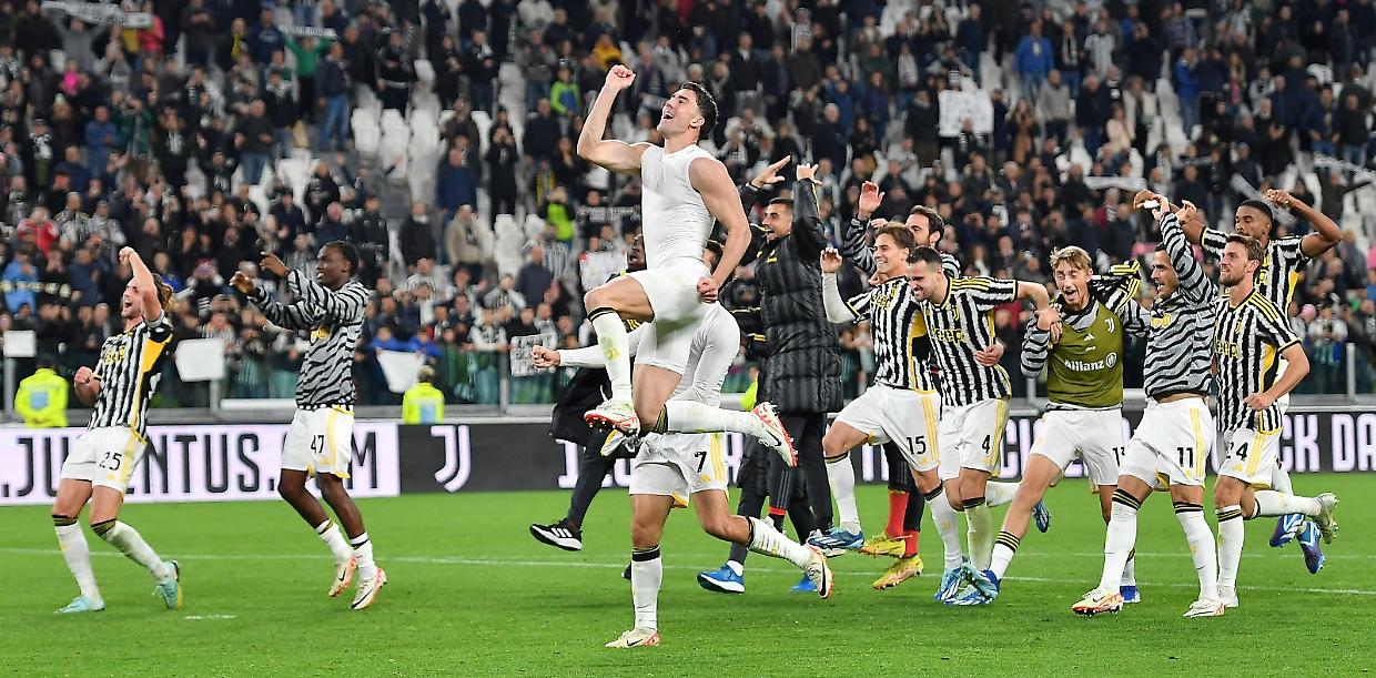 L'esultanza della Juventus