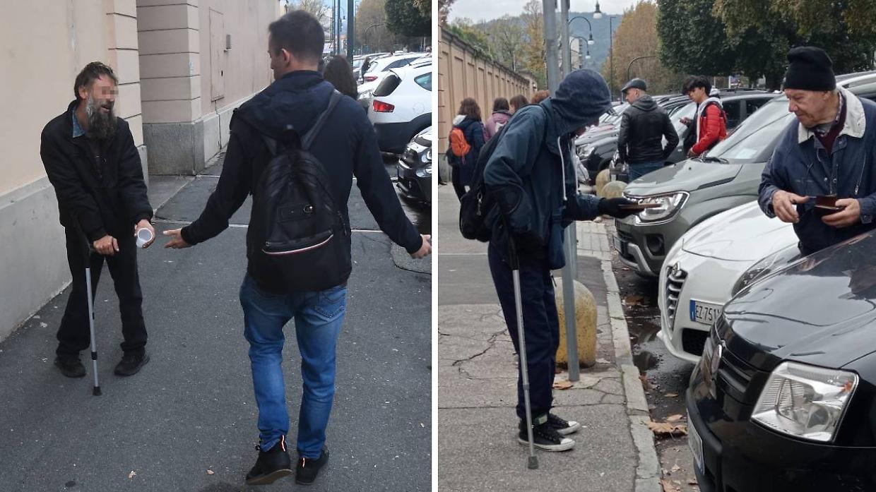 I questuanti davanti al cimitero Monumentale