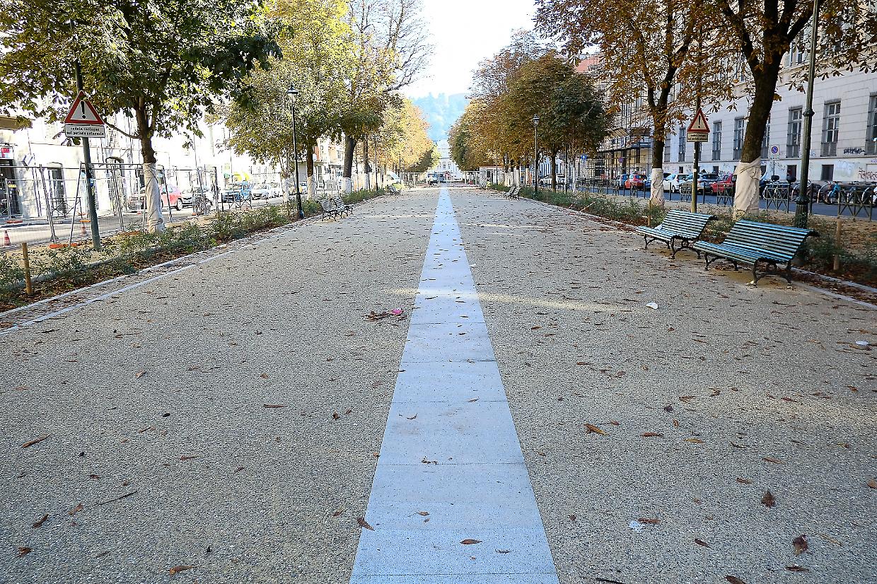 Il nuovo viale pedonale di corso Marconi