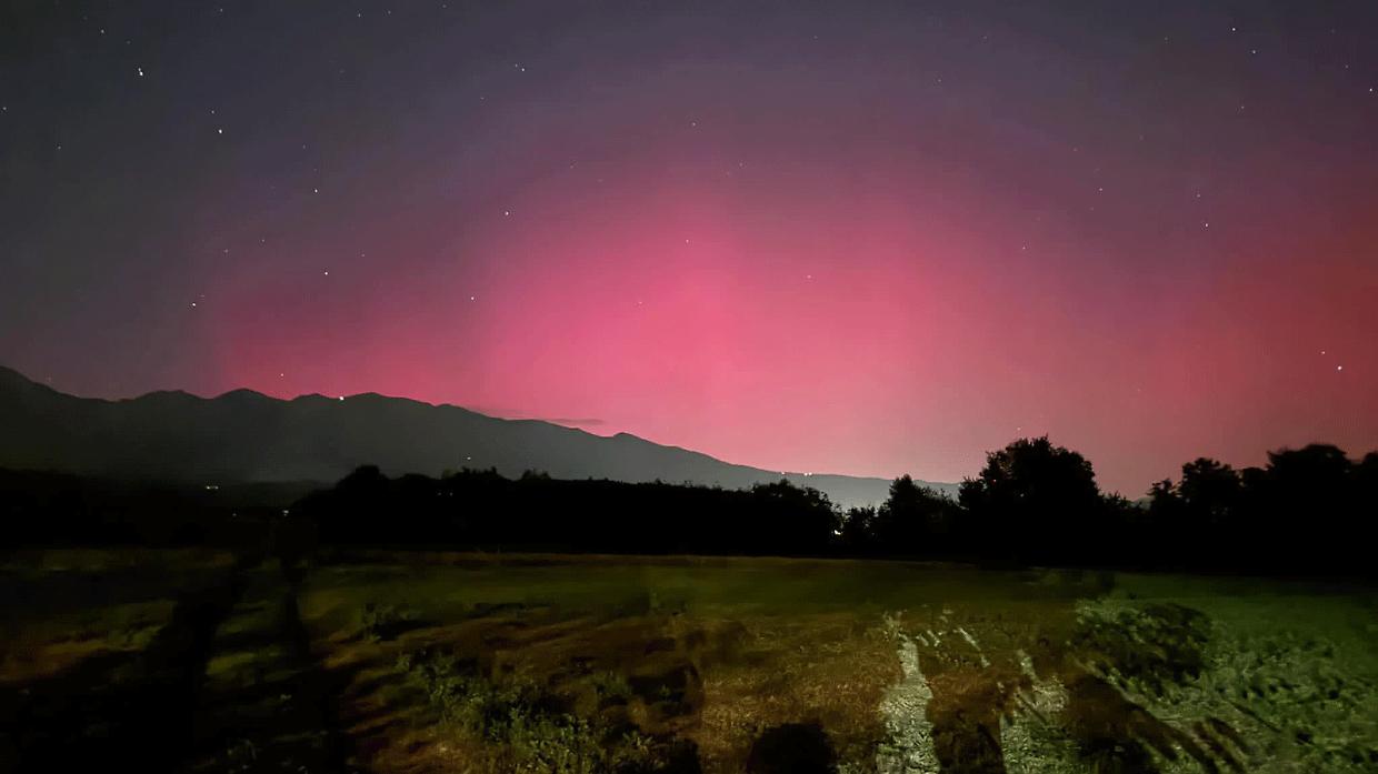 L'aurora boreale in Piemonte