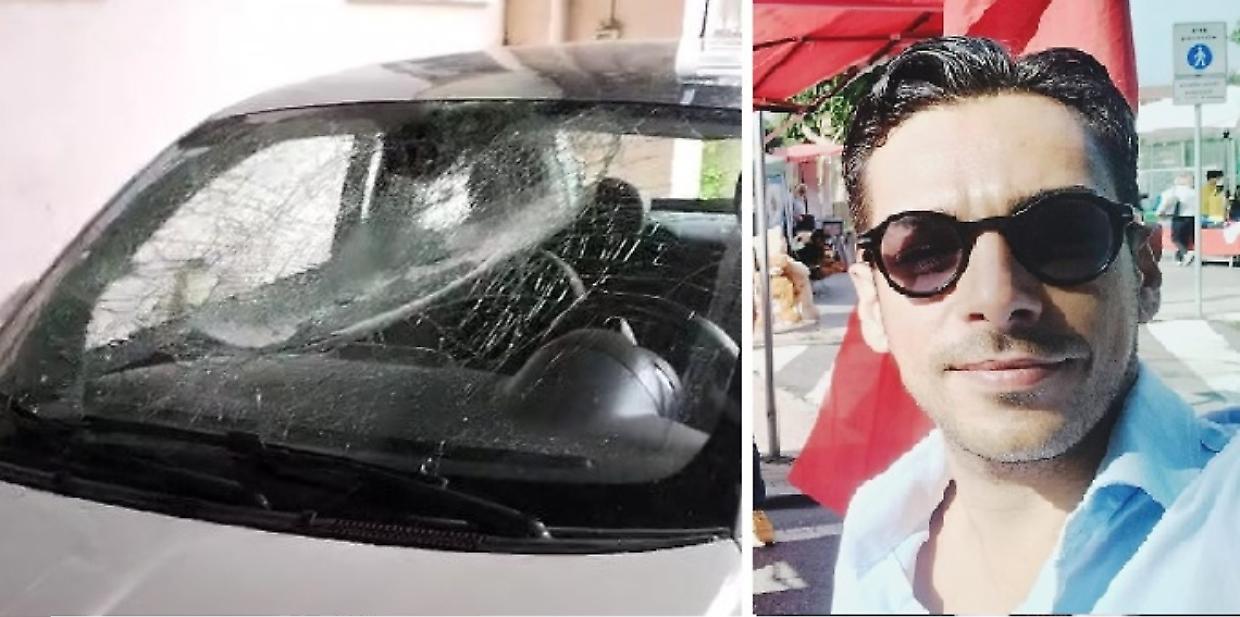 La Fiat 500 distrutta e il consigliere comunale di Nichelino