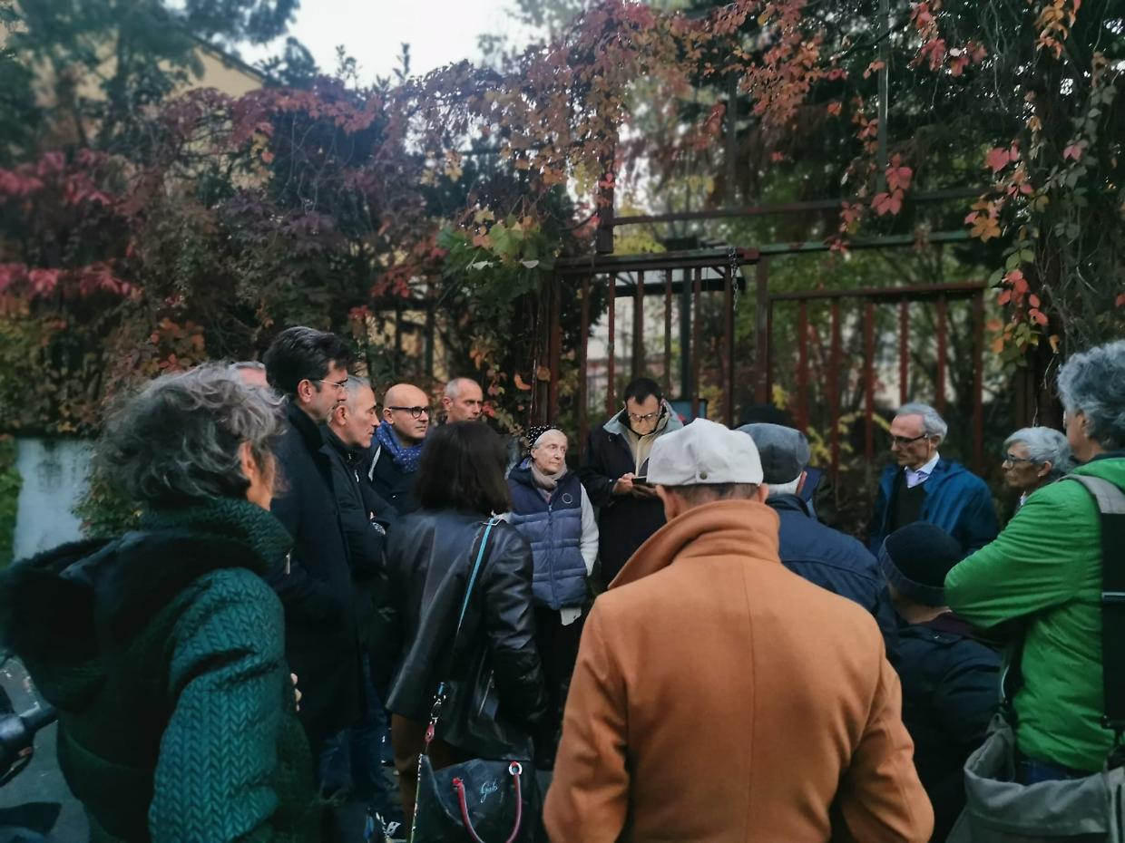 Un momento del sopralluogo nella nuova sede