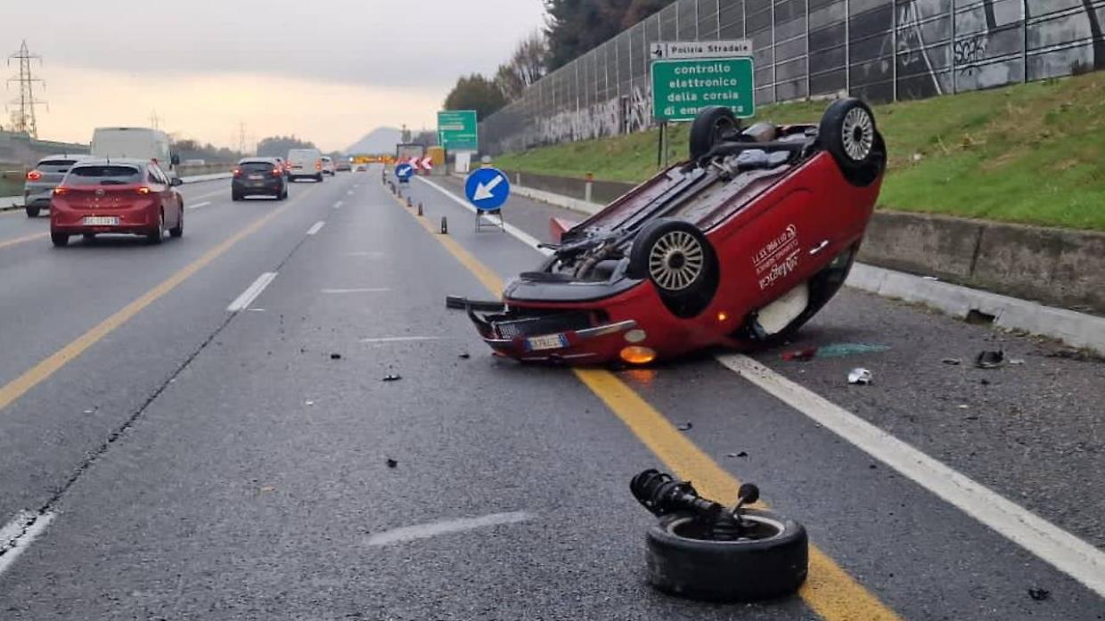 La 500 distrutta nell'incidente