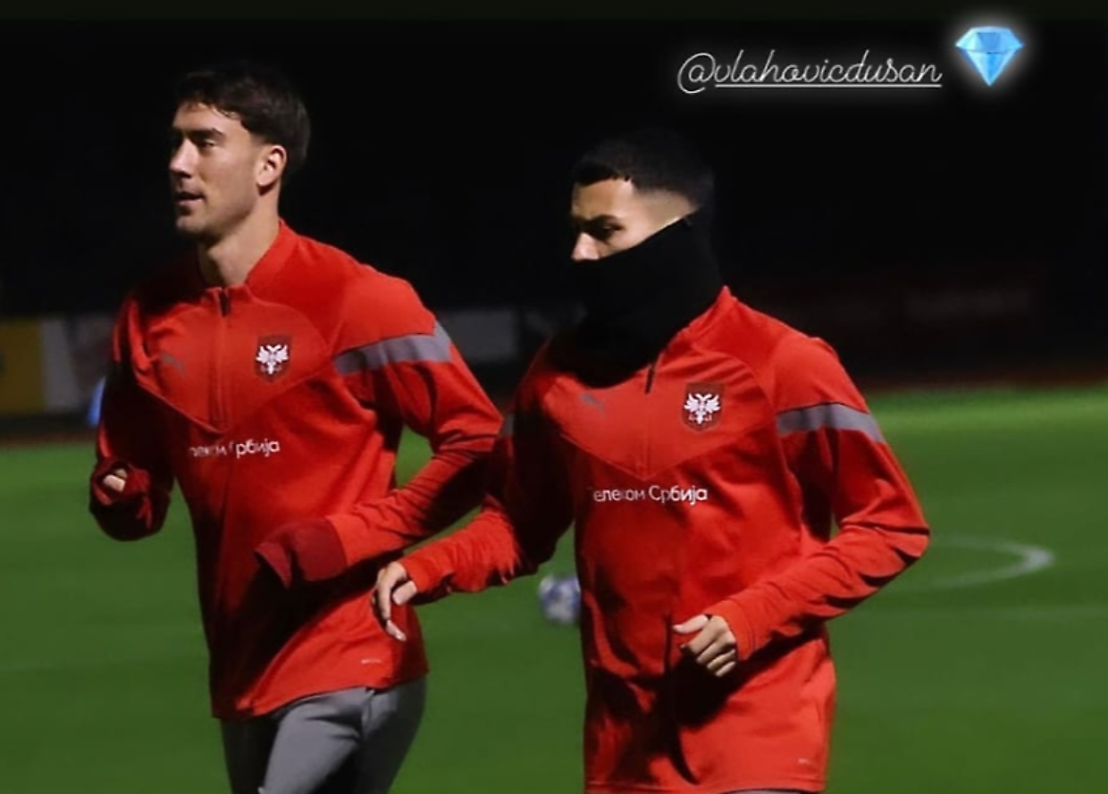Dusan Vlahovic e Nemanja Radonjic (foto Instagram)