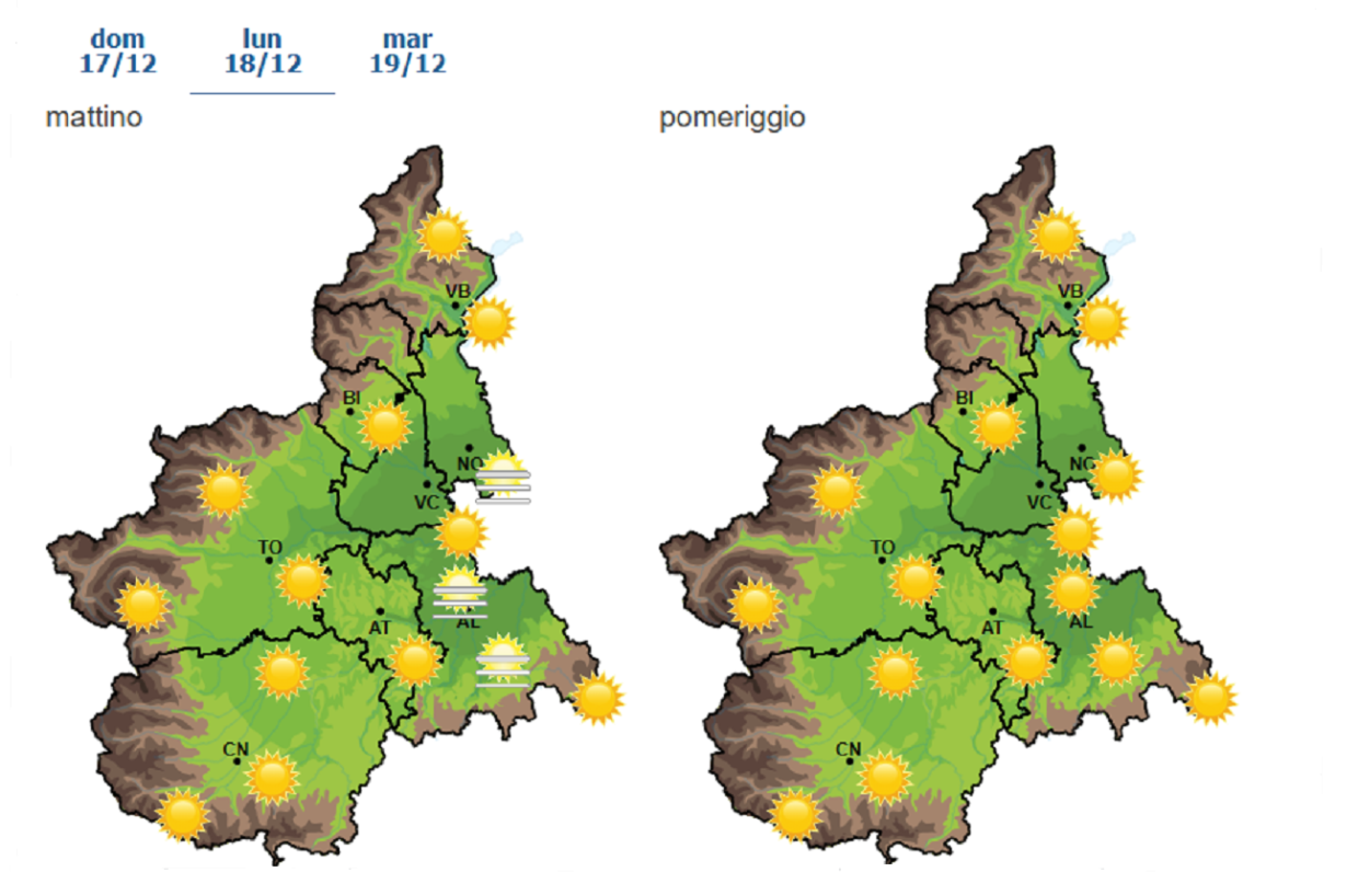 meteo piemonte